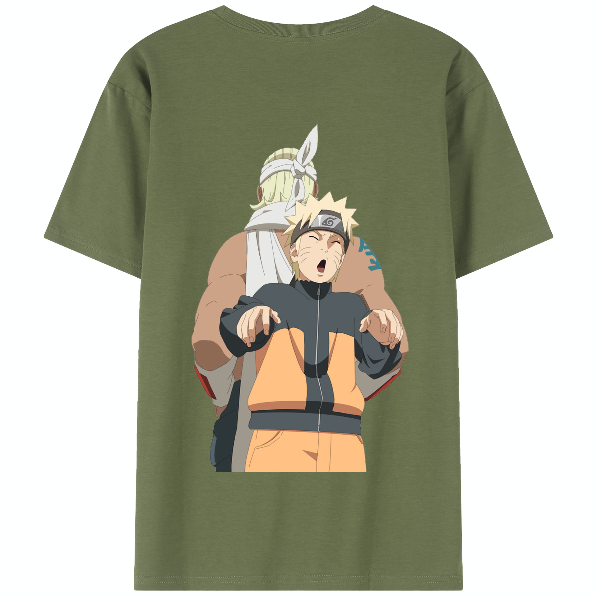 （画像用） NARUTO -ナルト- うずまき ナルト Uzumaki Naruto 綿100％半袖Tシャツ（背面プリント）
